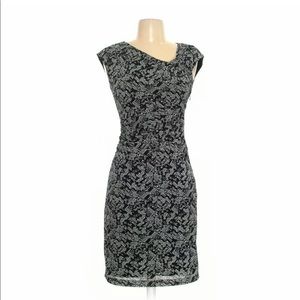 Elegant Black and White Patterned Dress